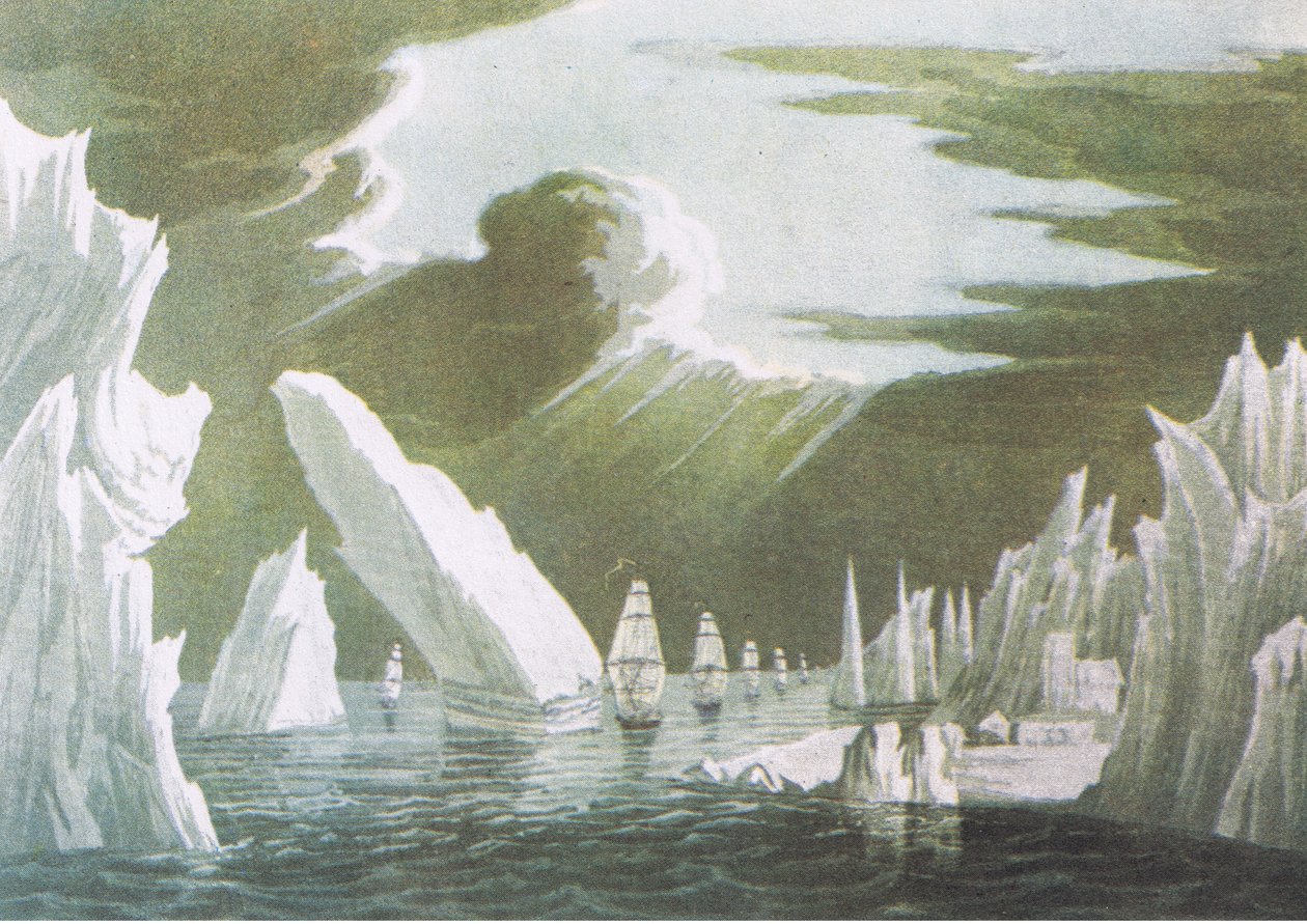 1818年6月の氷の通過1819年サージョンロスディスカバリー航海、1947年コリンズ発行のブリティッシュアドベンチャー 作： ジョン・ロス