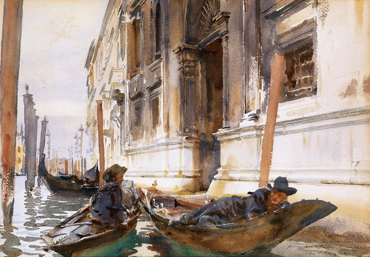 Gondoliers SiestanFrancais：Gondoliers Siestan 作： ジョン・シンガー・サージェント