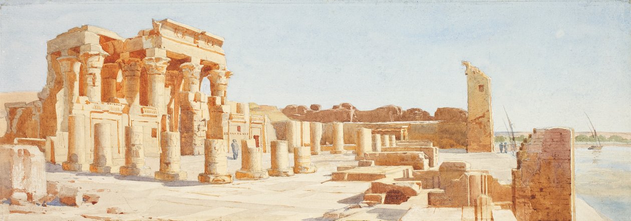上部エジプト、コムオンボの寺院、1907〜10年頃 作： ジョン・サマースケール