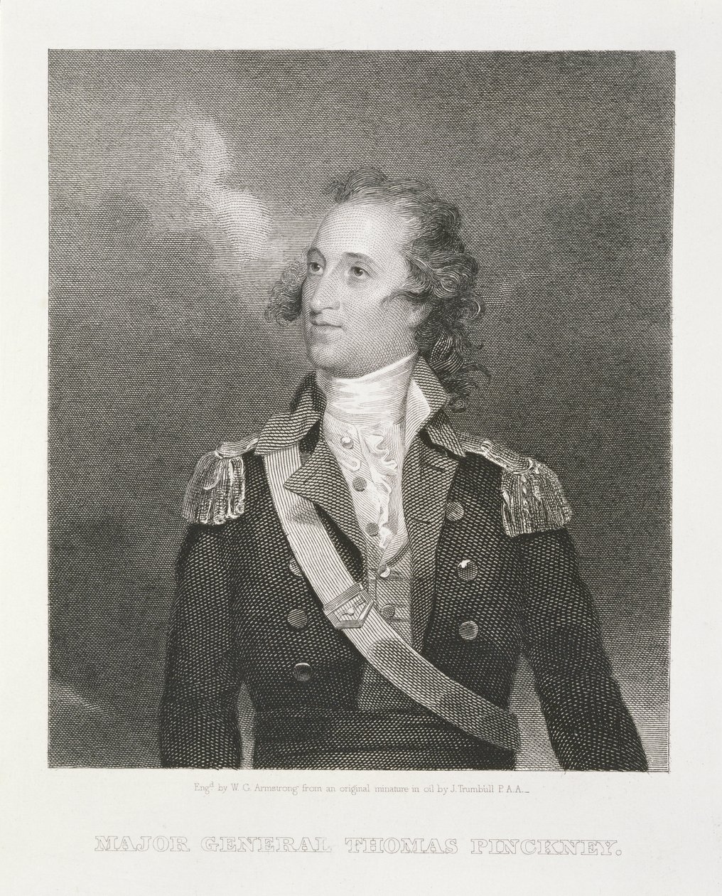 ウィリアムG.アームストロング（1823-90）によって刻まれたトーマスピンクニー少将（1750-1828） 作： ジョン・トランブル
