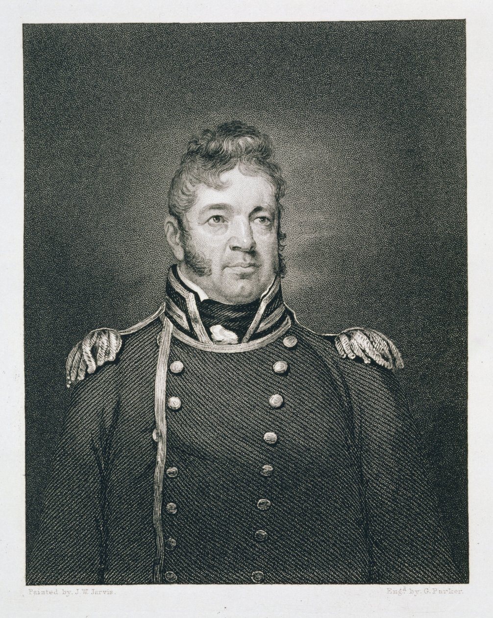 ジョージパーカー（fl.1834-d.1868）によって彫刻されたウィリアムベインブリッジ（1774-1833） 作： ジョン・ウェスリー・ジャービス