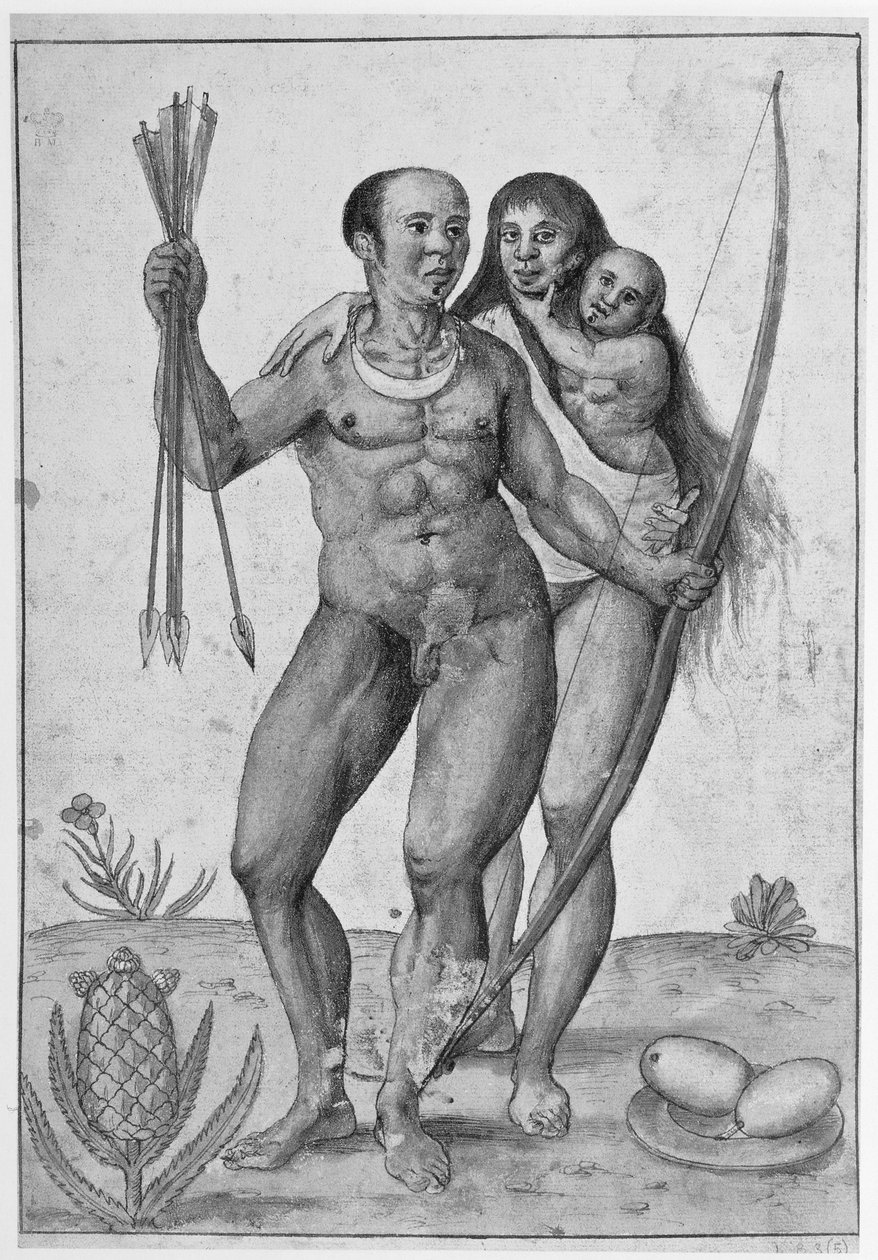 ブラジルのインド人男性、女性、子供 作： ジョンホワイト