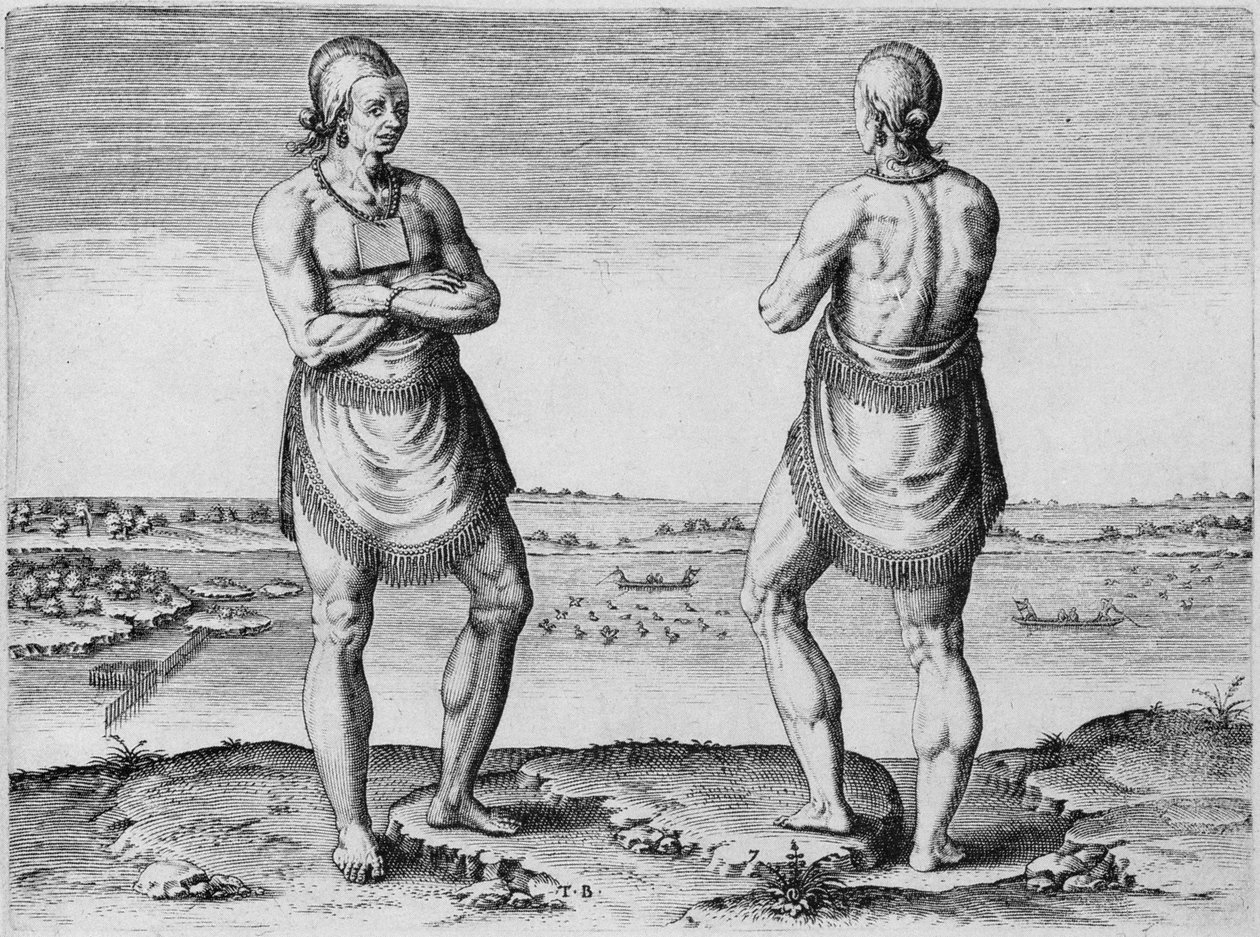 セオドア・ド・ブライ（1528-1598）によって刻まれたインドの長老または首長 作： ジョンホワイト