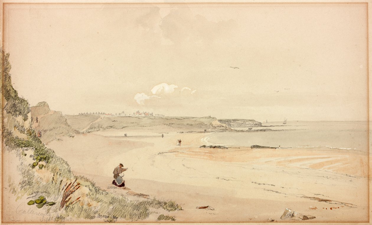 Cullercoats Bay、1840年9月8日（ボディカラー） 作： ジョン・ウィルソン・カーマイケル