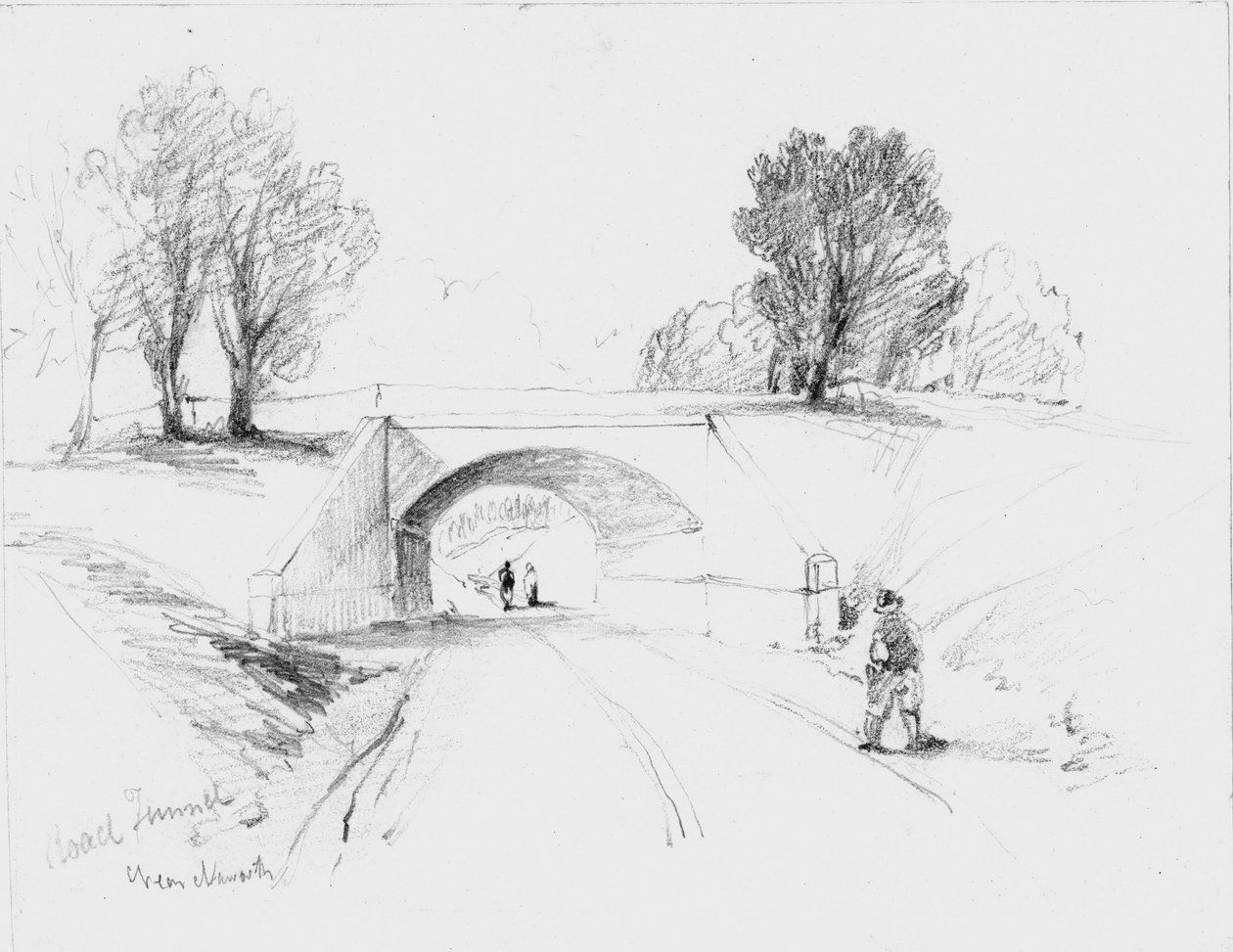 ナワース近くの道路トンネル、1836 作： ジョン・ウィルソン・カーマイケル