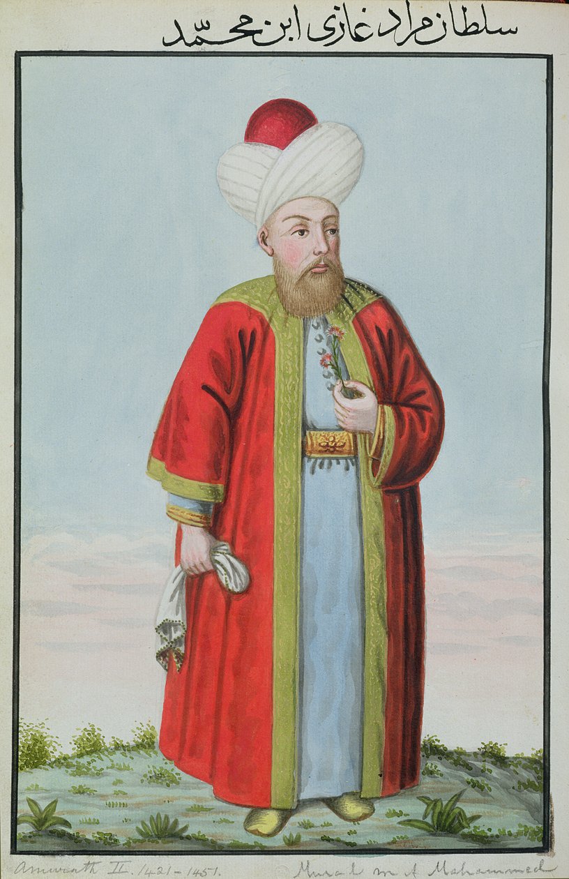 Amurath（Murad）II（1404-51）Sultan 1421-51、 &39;A Series of Portraits of the Emperors of Turkey&39;、1808より 作： ジョン・ヤング