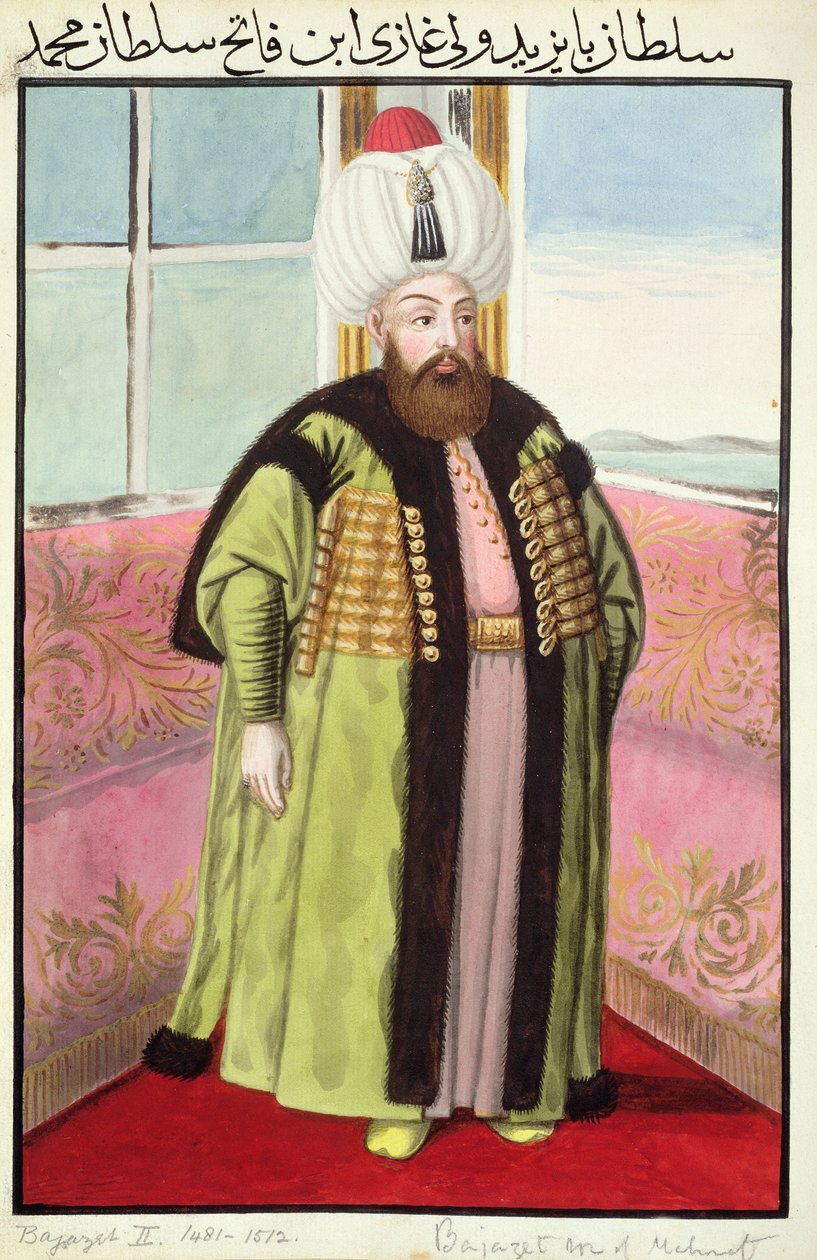バジャゼット（バイェジッド）II（c.1447-1512）は、「トルコの皇帝の一連の肖像画」から、「アドリ」、ジャスト、スルタン1481-1512と呼ばれました。1808 作： ジョン・ヤング