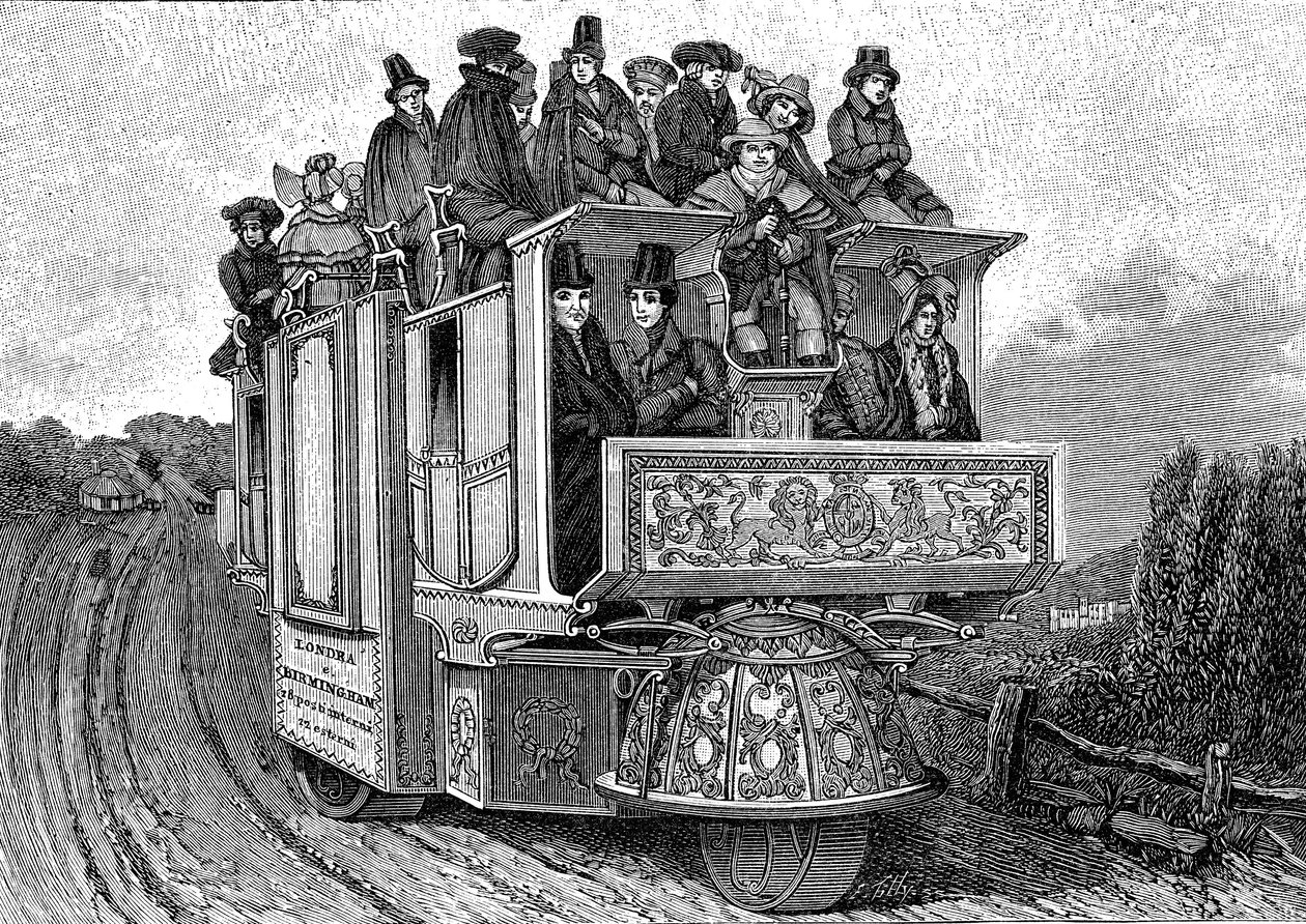 ウィリアム・チャーチ博士（1778-1863年頃）が1833年にバーミンガム（イギリス）で製作した三輪機械自動車。1895年 作： ジョン（後）クック
