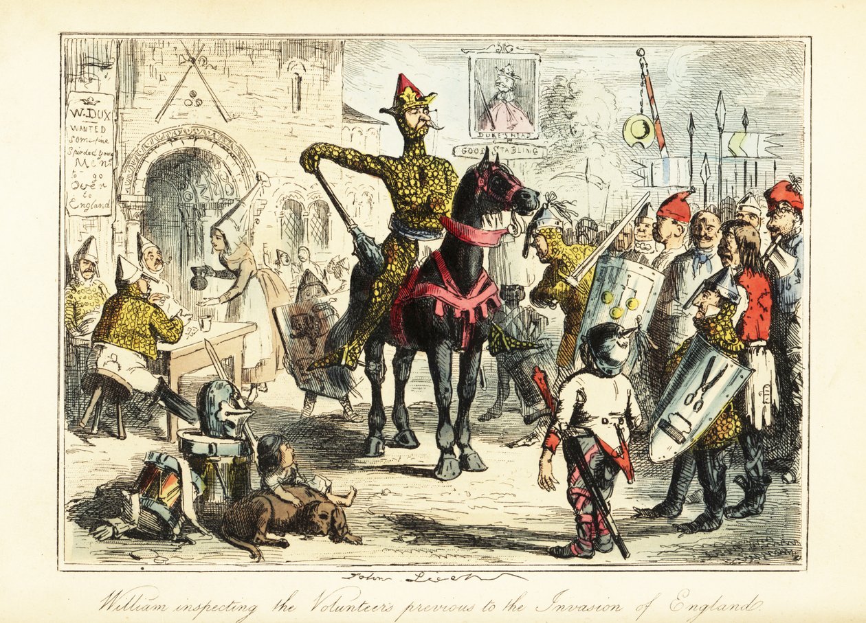 1066年、ノルマン人の有象無象の軍勢を率いたウィリアム・ザ・コンケラー 作： ジョン（後）リーチ