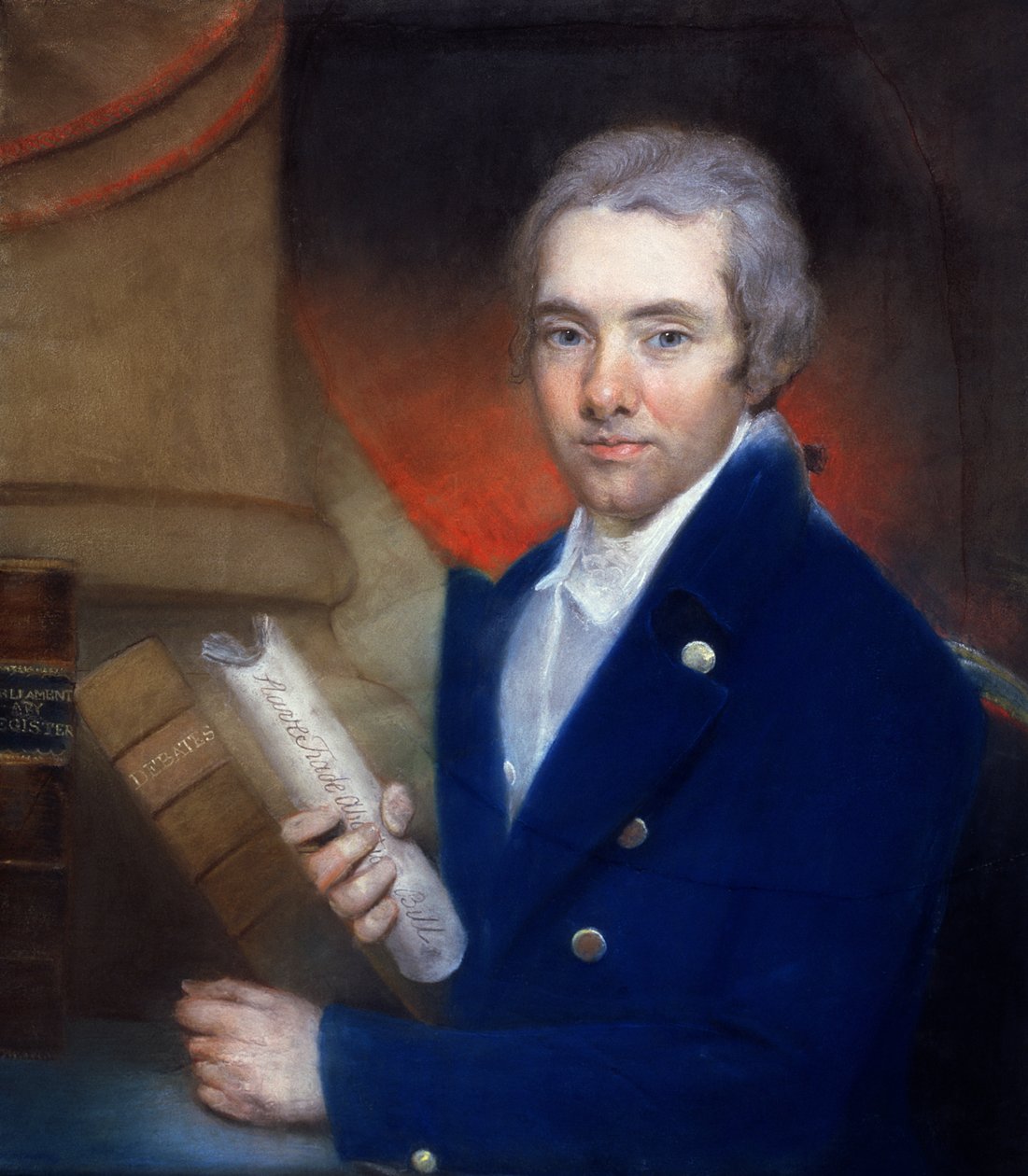 ウィリアム・ウィルバーフォース（1759-1833）の肖像（パステル、紙） 作： ジョン（後）ラッセル