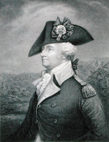アンソニー・ウェイン准将（1745-96）ジェームズ・ヘリング（1794-1867）の原画をもとにジョン・フランシス・ユージン・プリュドホム（1800-92）が彫ったもの（エングレーヴィング） 作： ジョン（後）トランブル