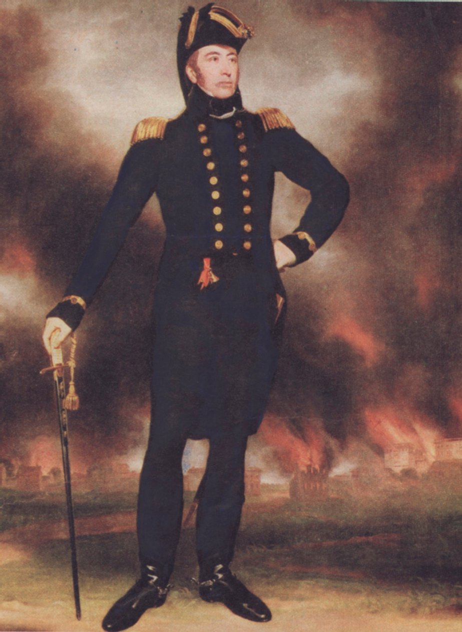 ジョージ・コックバーン卿（1772-1853）（カラーリトグラフ 作： ウォルターチャールズミルズ