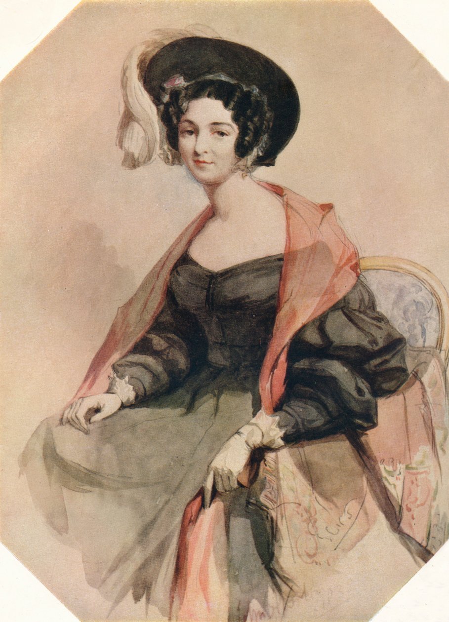 女性の肖像、c1855 作： ジョン・アブソロン