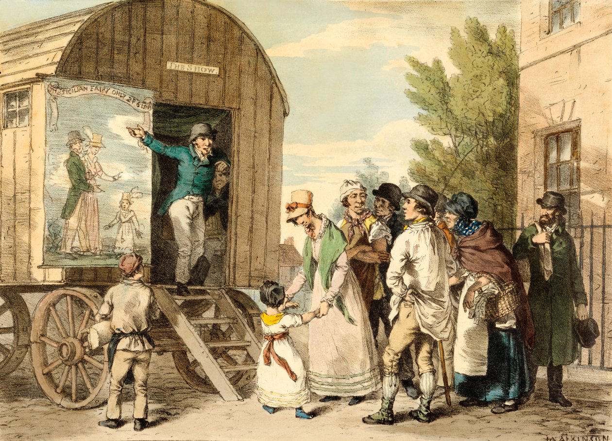 ショー、パブ。 c1821。 作： ジョン・オーガスタス・アトキンソン