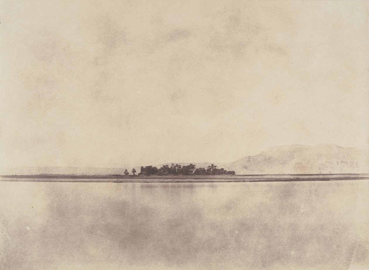 テバンの丘の前のナイル川（1853-54年）。 作： ジョン・ビーズリー・グリーン