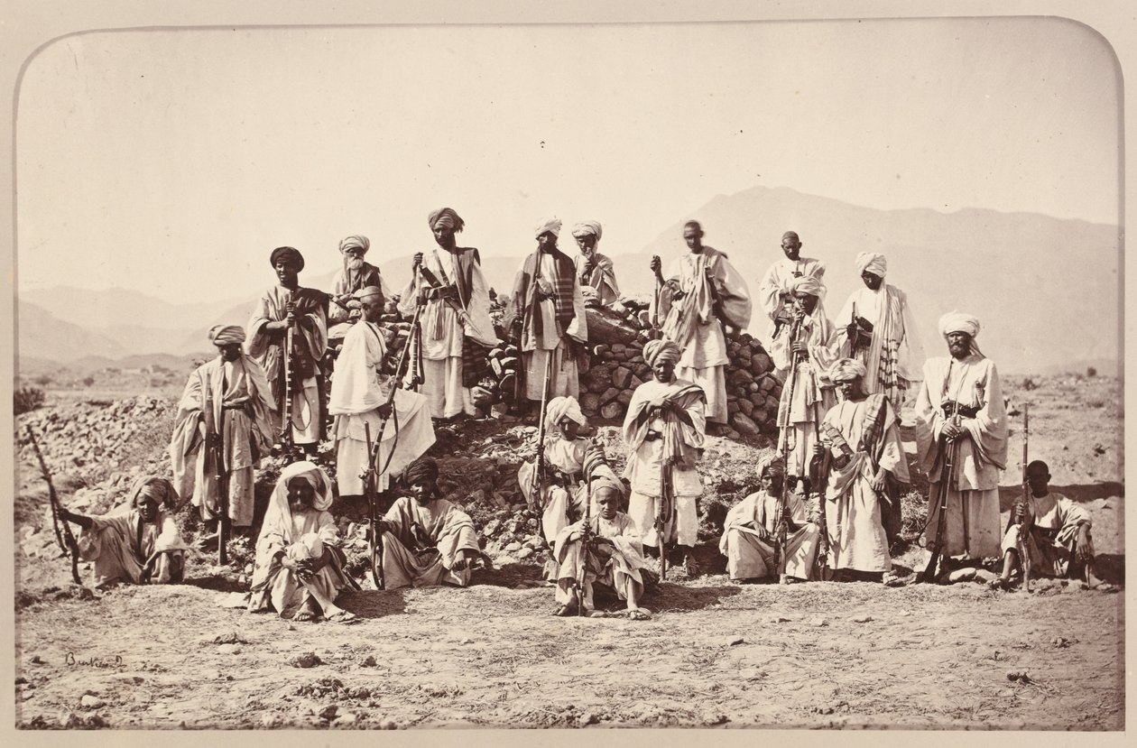 ？Jumrood、Khyber、Rotassの近くのAfridi Picketの距離？、1879年頃 作： ジョン・バーク