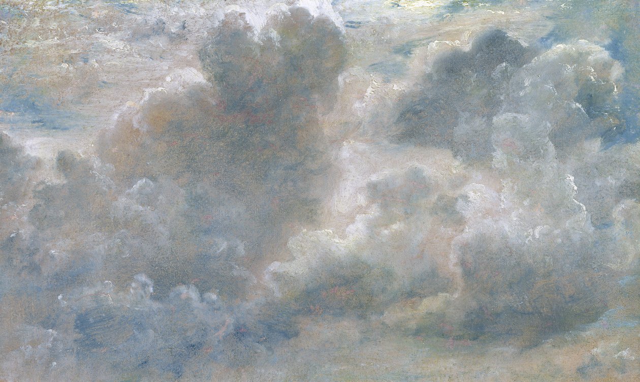 積雲の研究、1822年（キャンバスに置かれた紙に油彩） 作： ジョン・コンスタブル