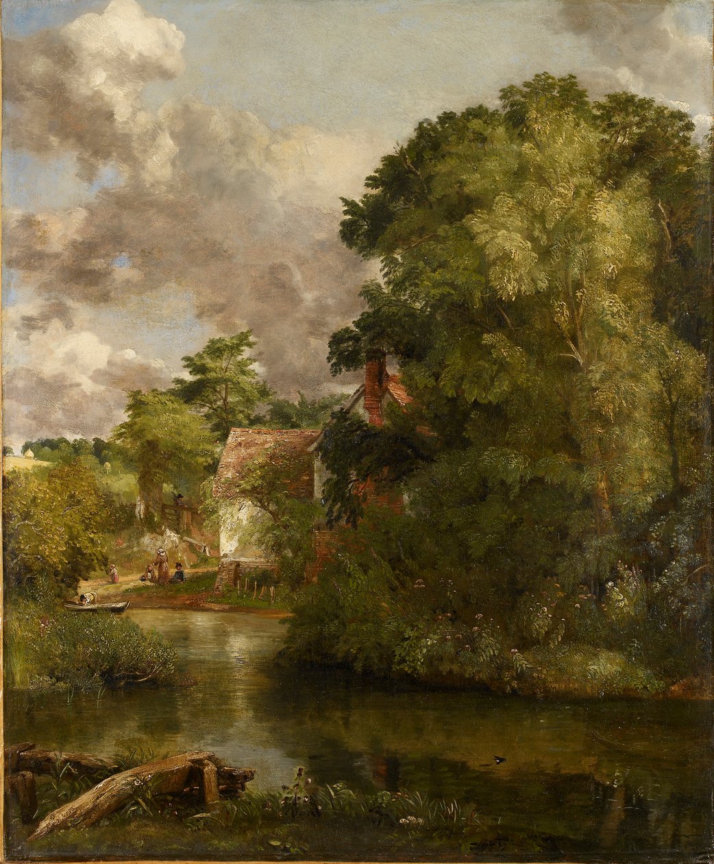 Stour The Valley Farmのウィリー・ロットの家、c1816-1818 作： ジョン・コンスタブル