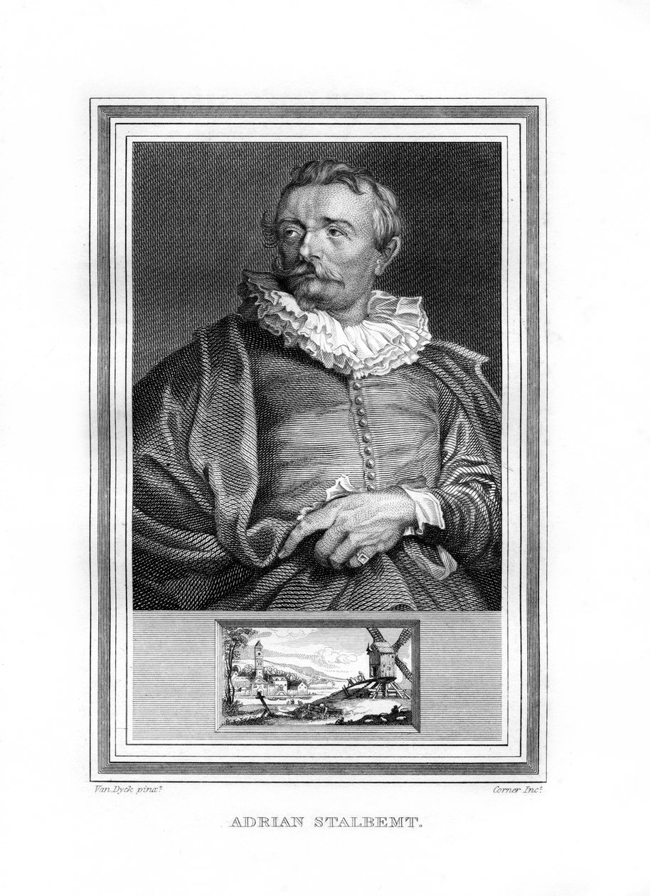 Adriaen van Stalbemt、フランドルの画家、1825年。 作： ジョン・コーナー