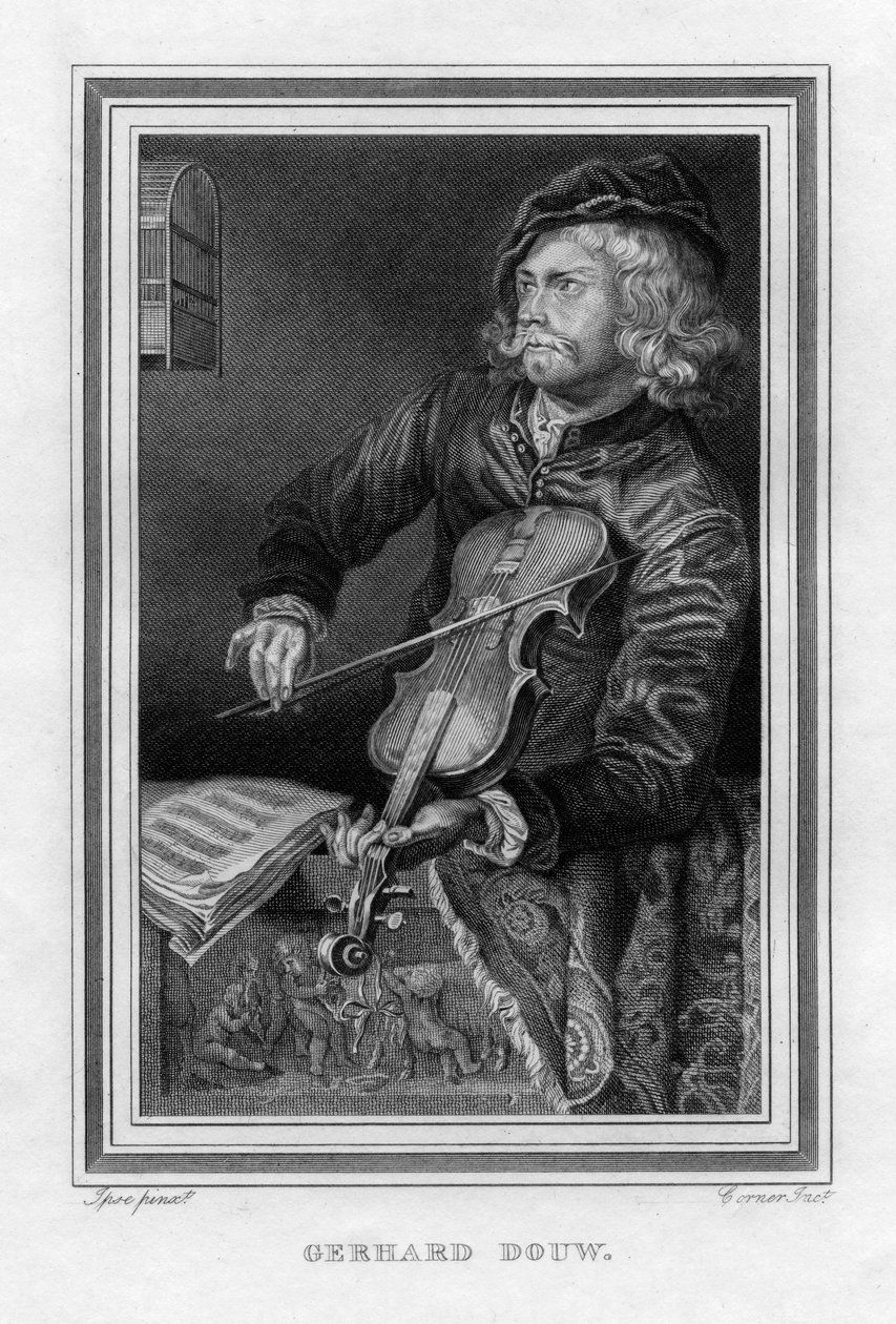 ゲリット・ドゥ1613-1675、オランダの画家、1816年。 作： ジョン・コーナー
