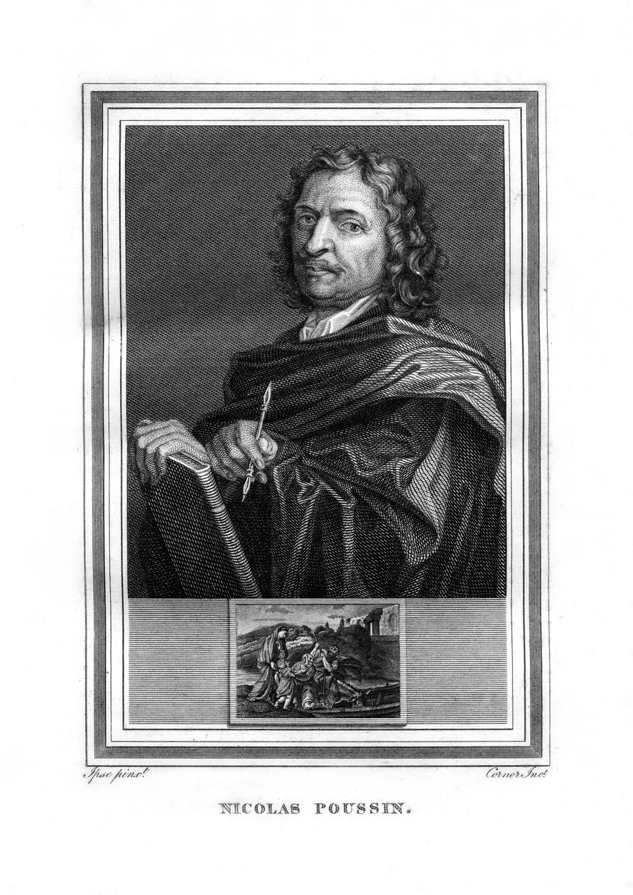 ニコラプッサン、フランスの画家、1825年。 作： ジョン・コーナー