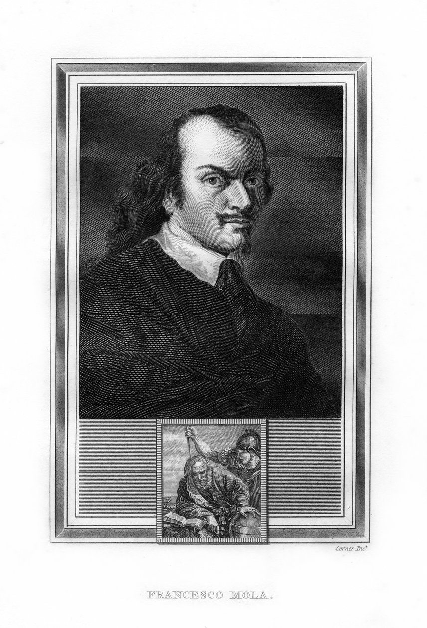 ピアフランチェスコモーラ、イタリアのバロック時代の画家、1825年。 作： ジョン・コーナー