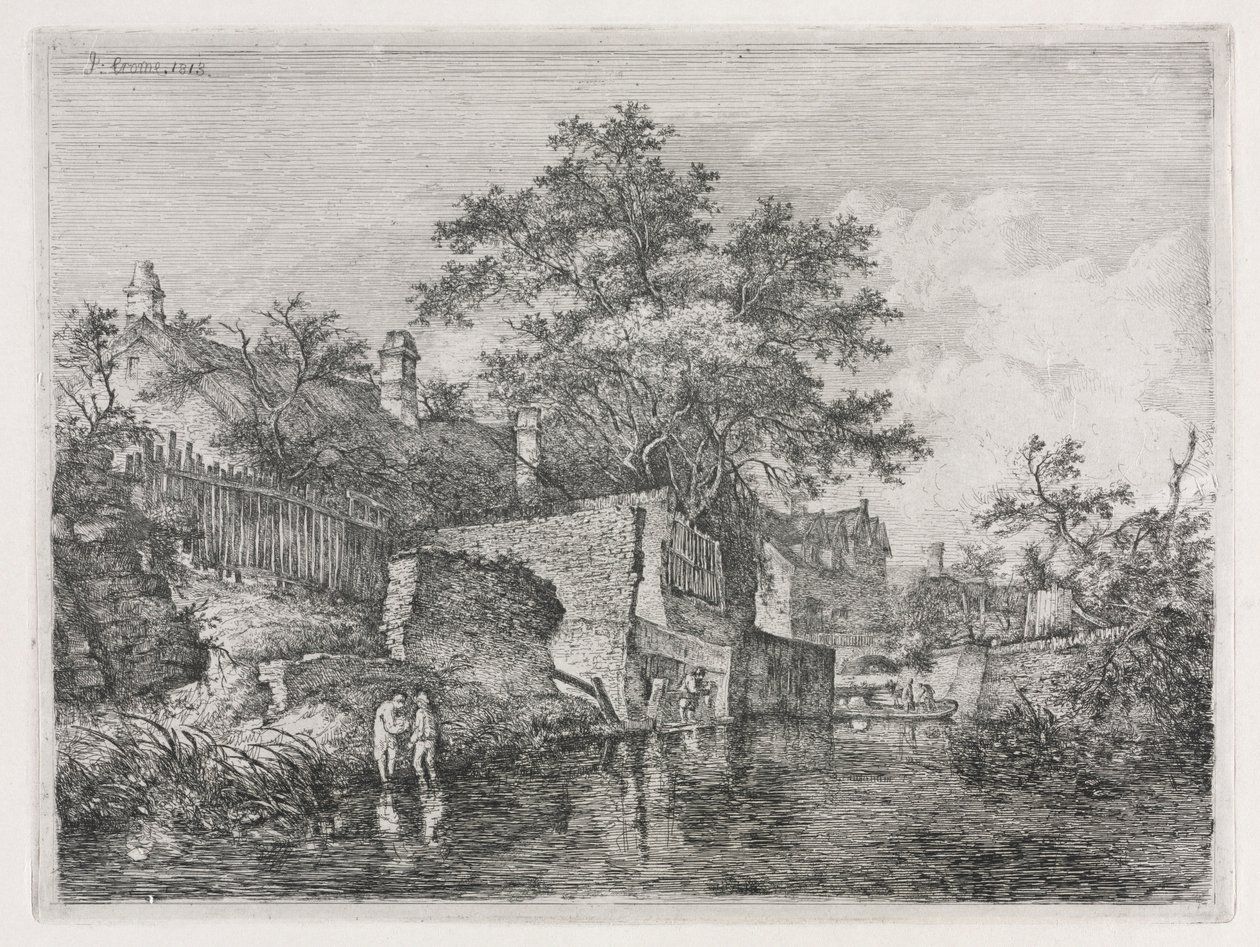1813年、ニューミルズの正面。 作： ジョン・クローム