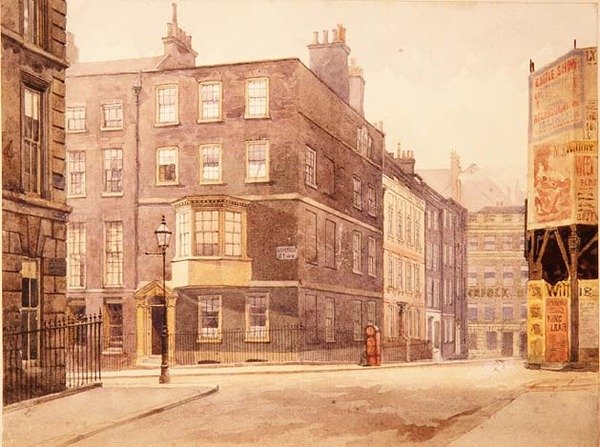 ノーフォーク・ストリート、1880年頃（水彩画） 作： ジョン・クロウザー