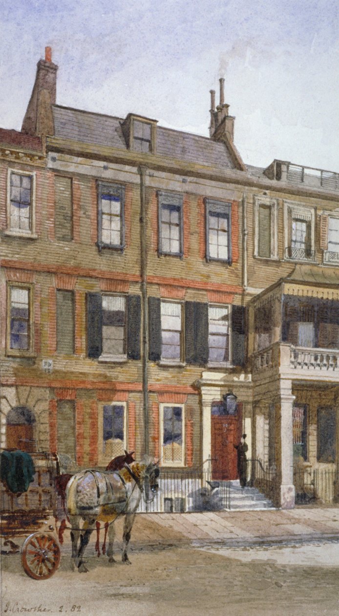 1882年、ロンドン、チェルシー、チェイン・ロウ24番地の眺め 作： ジョン・クロウザー