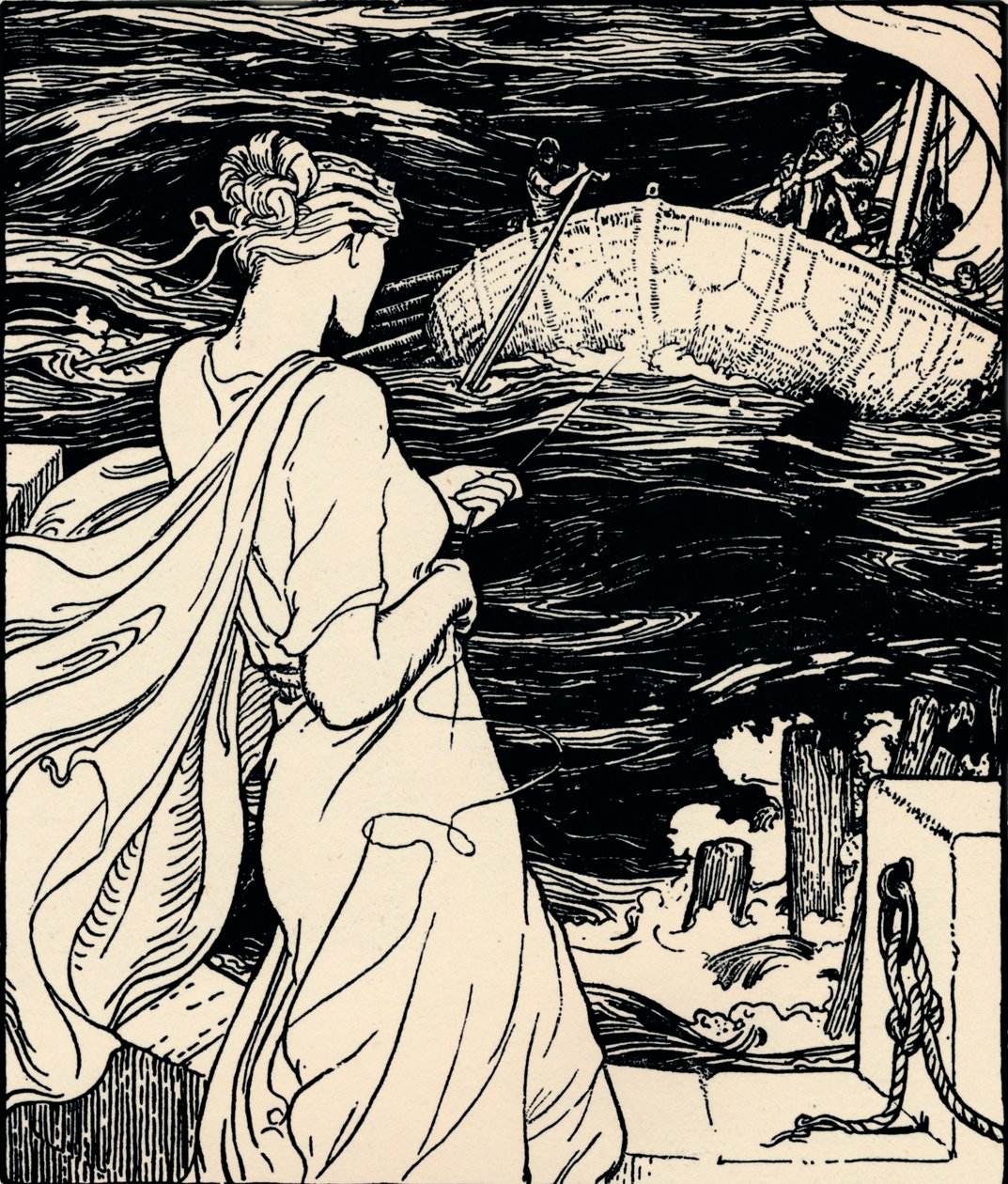 魔法のクリューの女王、c1900 作： ジョン・ディクソン・バッテン