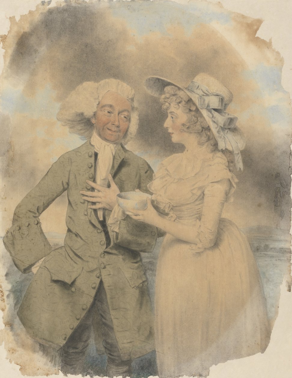 ジョン・エドウィンとウェルズ夫人、1787年の快い驚きのLingoとCowslip 作： ジョン・ダウンマン