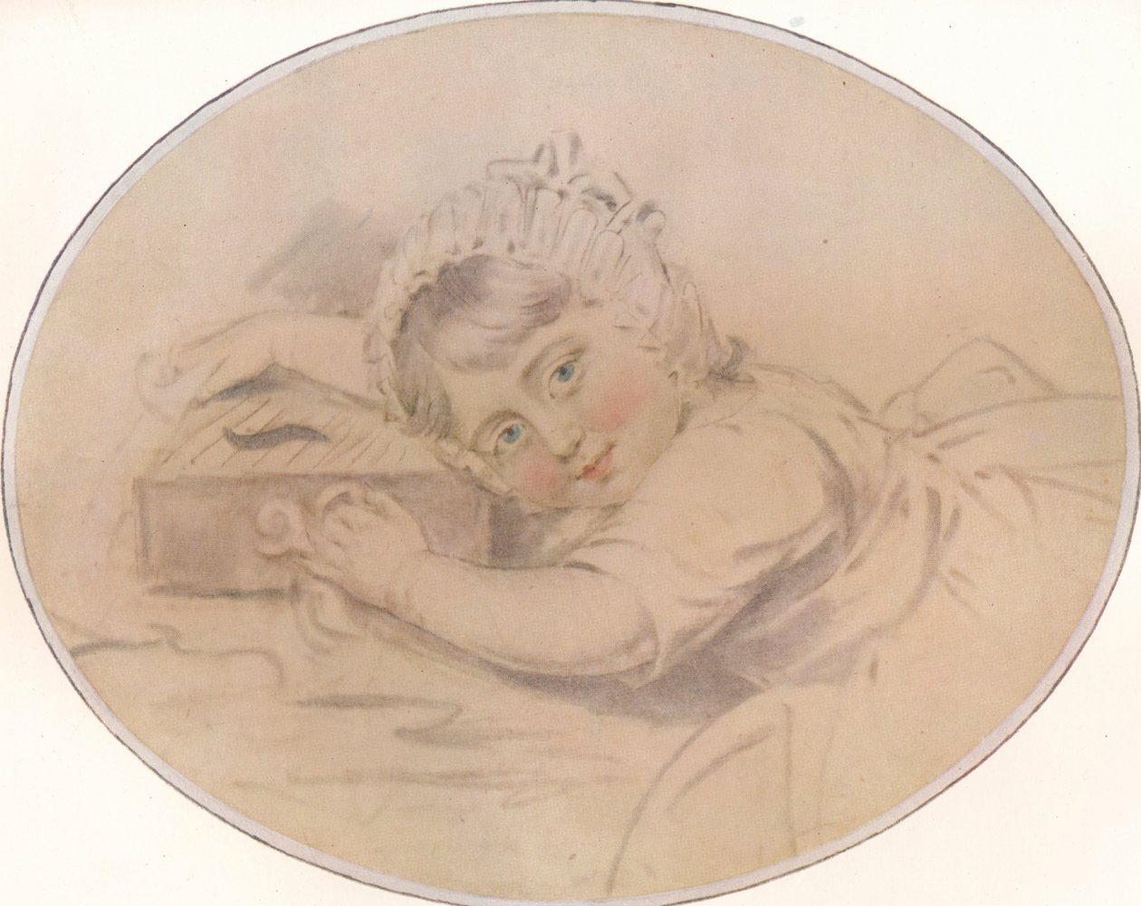 本の肖像画。子供の頃のヘンリー・バレル、1784年、1917年 作： ジョン・ダウンマン
