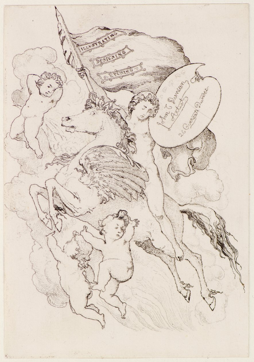 フライングホース（銅版画 作： ジョン・ダンカン