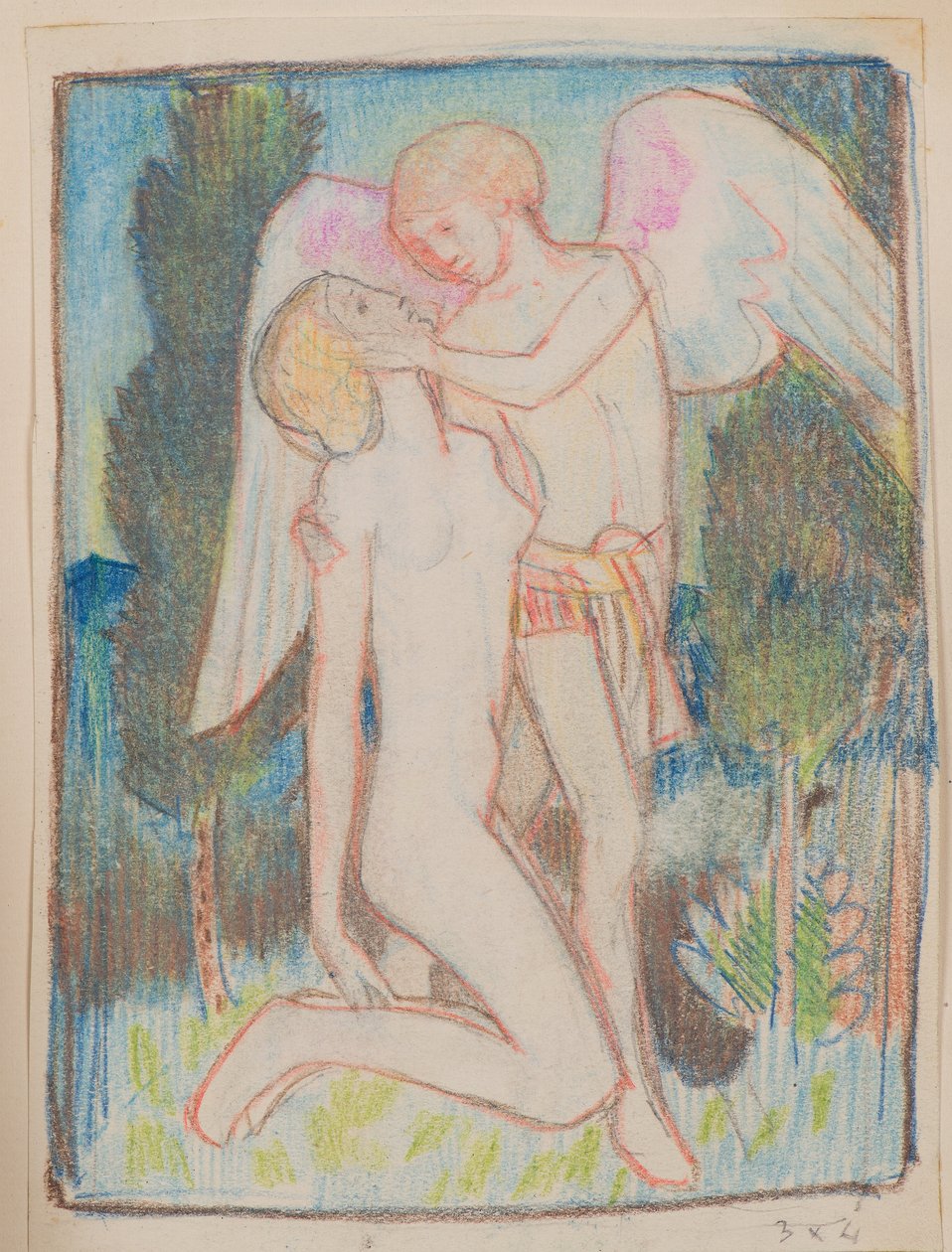 Love Passing By (pencil) 作： ジョン・ダンカン