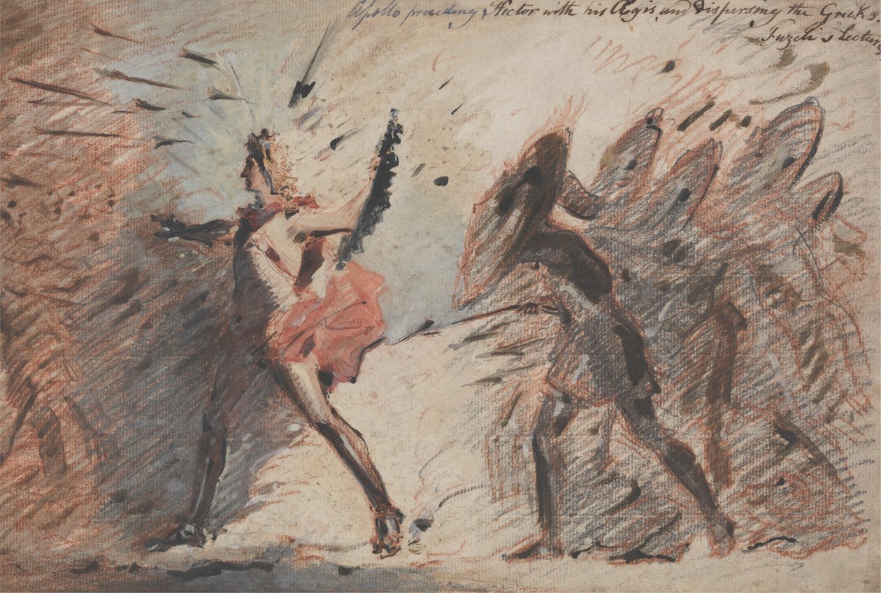 Apollo Preceding Hector with His Aegis, and Dispersing the Greeks, Fuseli