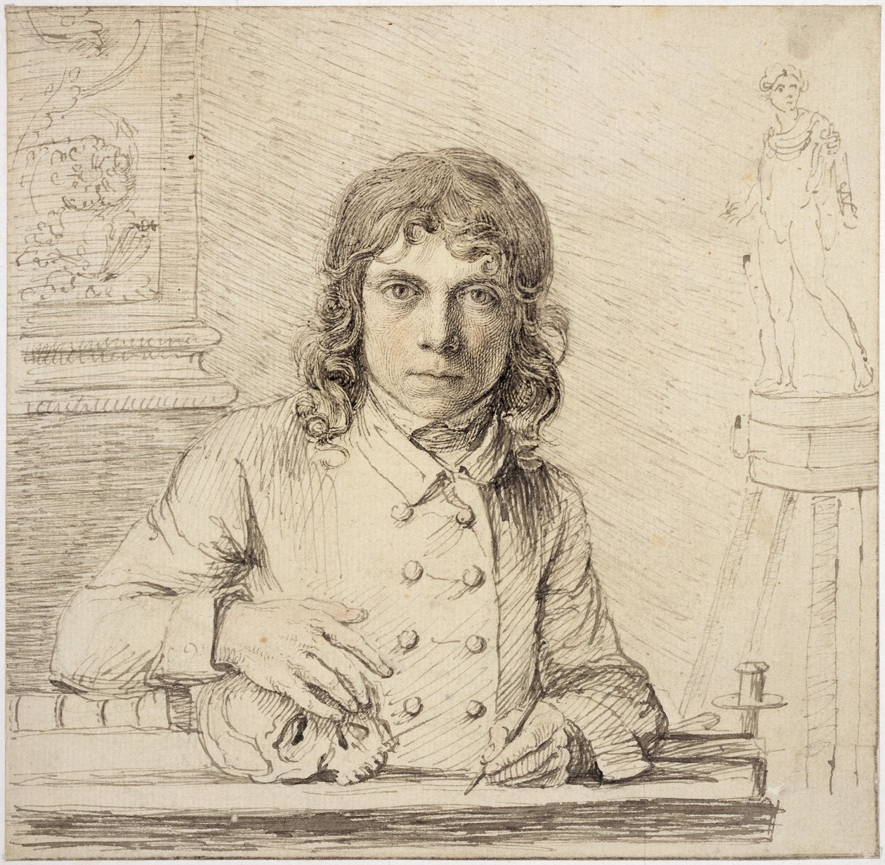 1779年の24歳の自画像 作： ジョン・フラックスマン