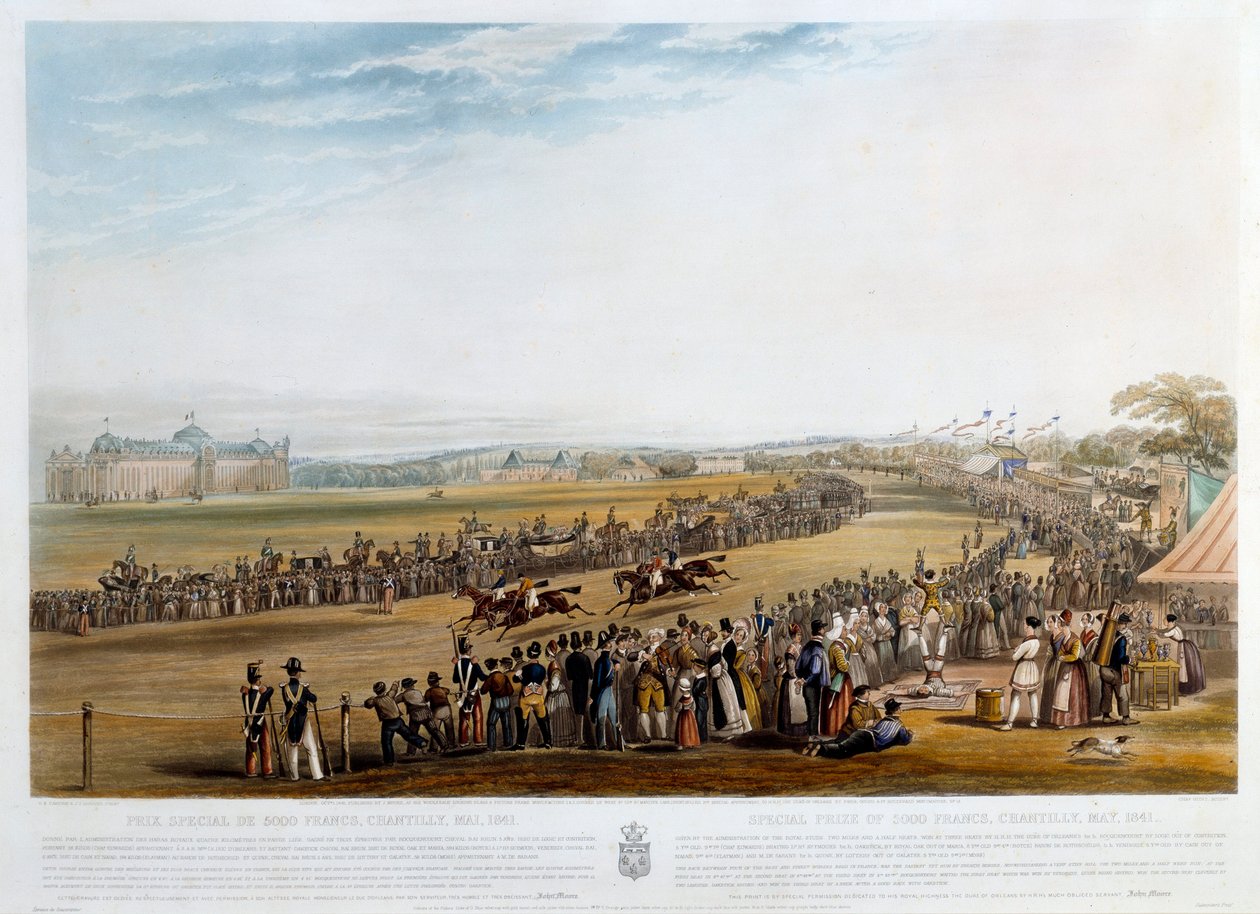 1841年にシャンティに贈られた5000フランの特別賞 ジョン・フレデリック・ヘリング（1795-1865）の版画（ec.engl.） 1841年 個人蔵 作： ジョン・フレデリック・ヘリング・シニア