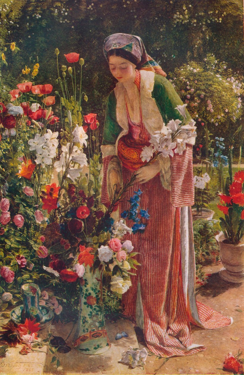 ベイズガーデンで、1865年、1920年。 作： ジョン・フレデリック・ルイス