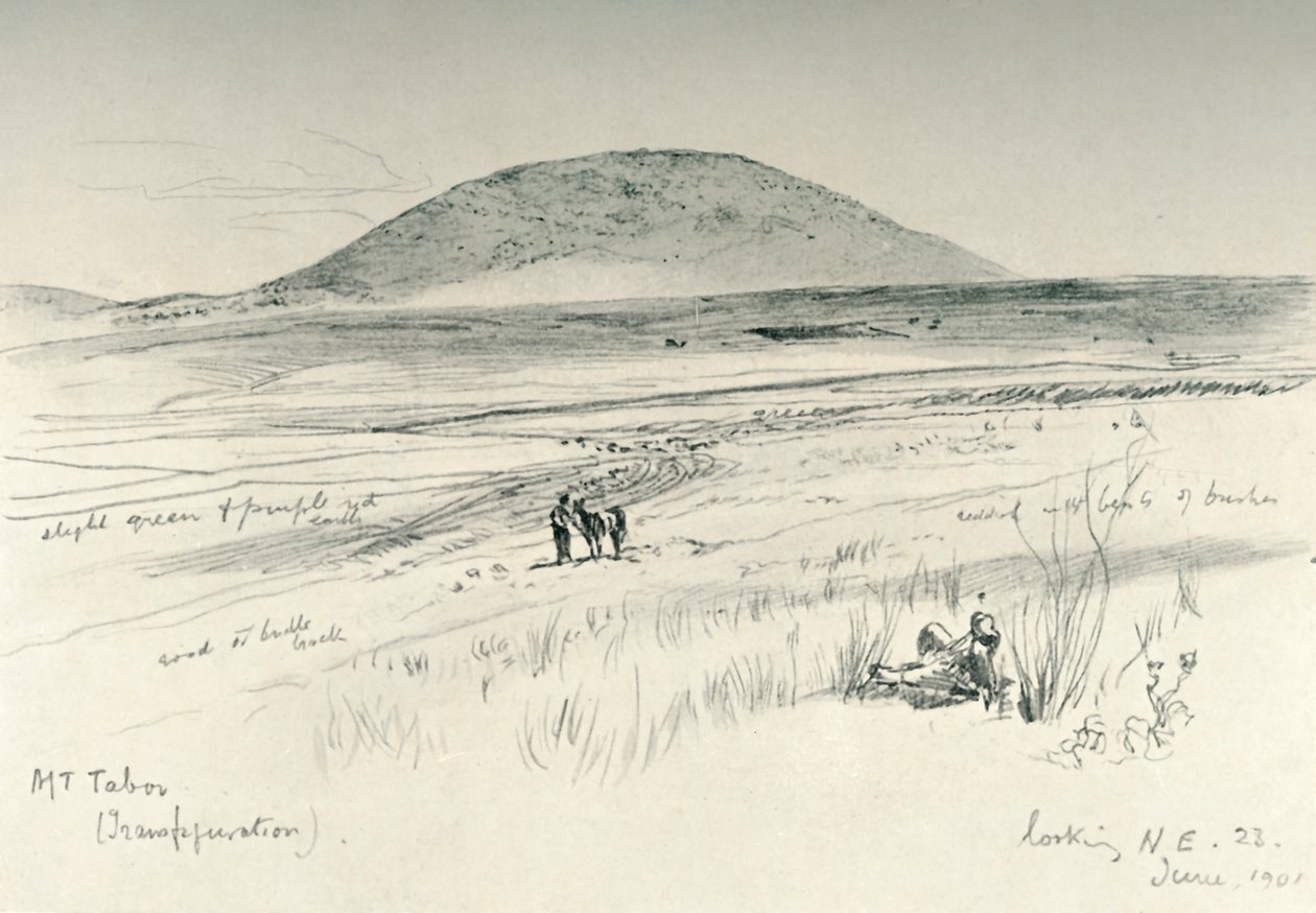 タボール山、1902年。 作： John Fulleylove