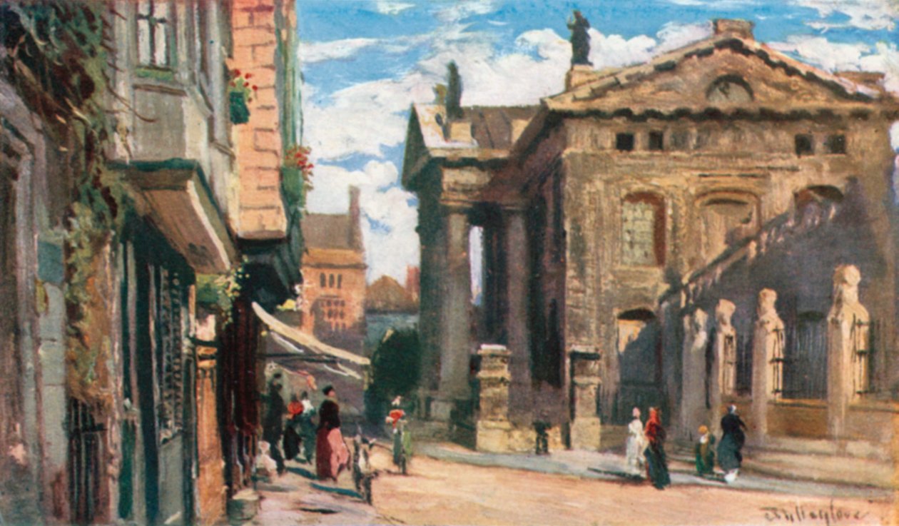 クラレンドン・ビル、東側（カラーリトグラフ） 作： John Fulleylove