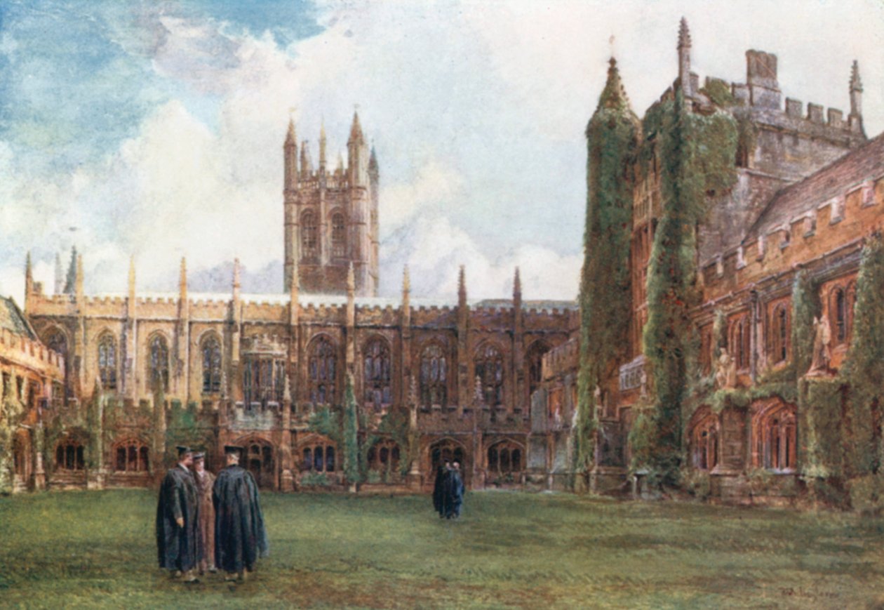 マグダレンの回廊（カラーリトグラフ） 作： John Fulleylove