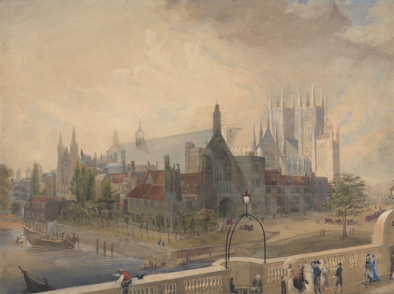 Näkymä Westminster Halliin ja Abbeyyn sillalta 作： ジョン・ジェンドール