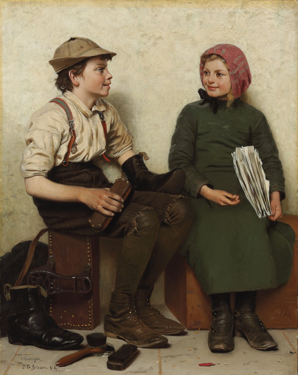 テテアテテ、1888年から1890年頃 作： ジョンジョージブラウン