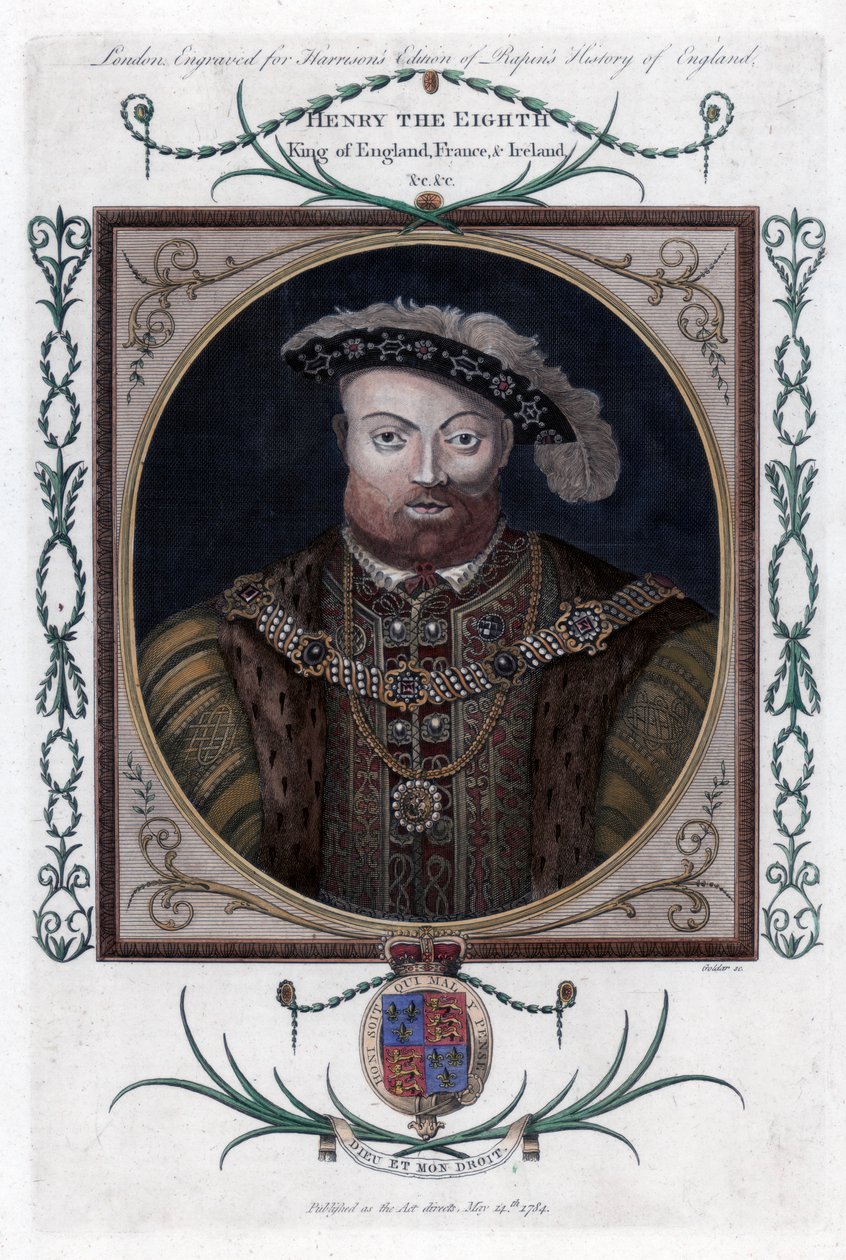 イギリスのヘンリー8世、1784年。 作： ジョン・ゴールダー
