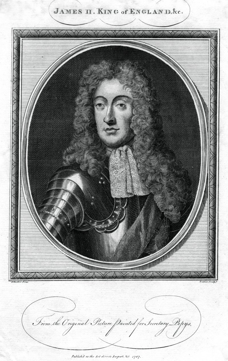 イギリスのジェームズ2世、1787年。 作： ジョン・ゴールダー