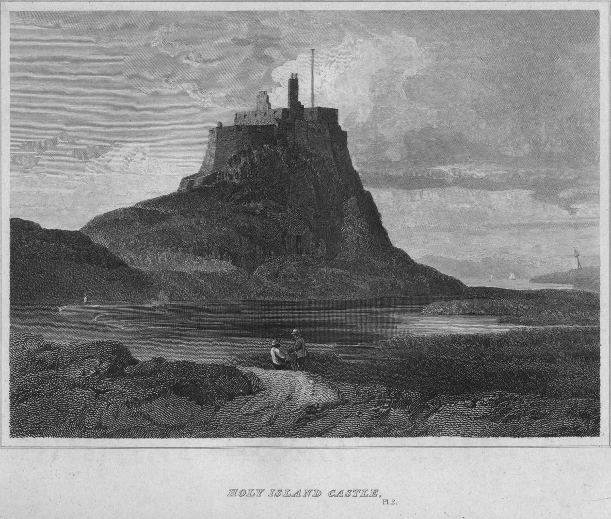 ホーリーアイランドキャッスル、1814年 作： ジョン・グレイグ