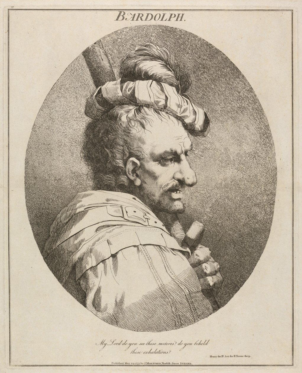 Bardolph, "Henrique IV", Parte II, Ato II, Cena IX 作： ジョン・ハミルトン・モーティマー