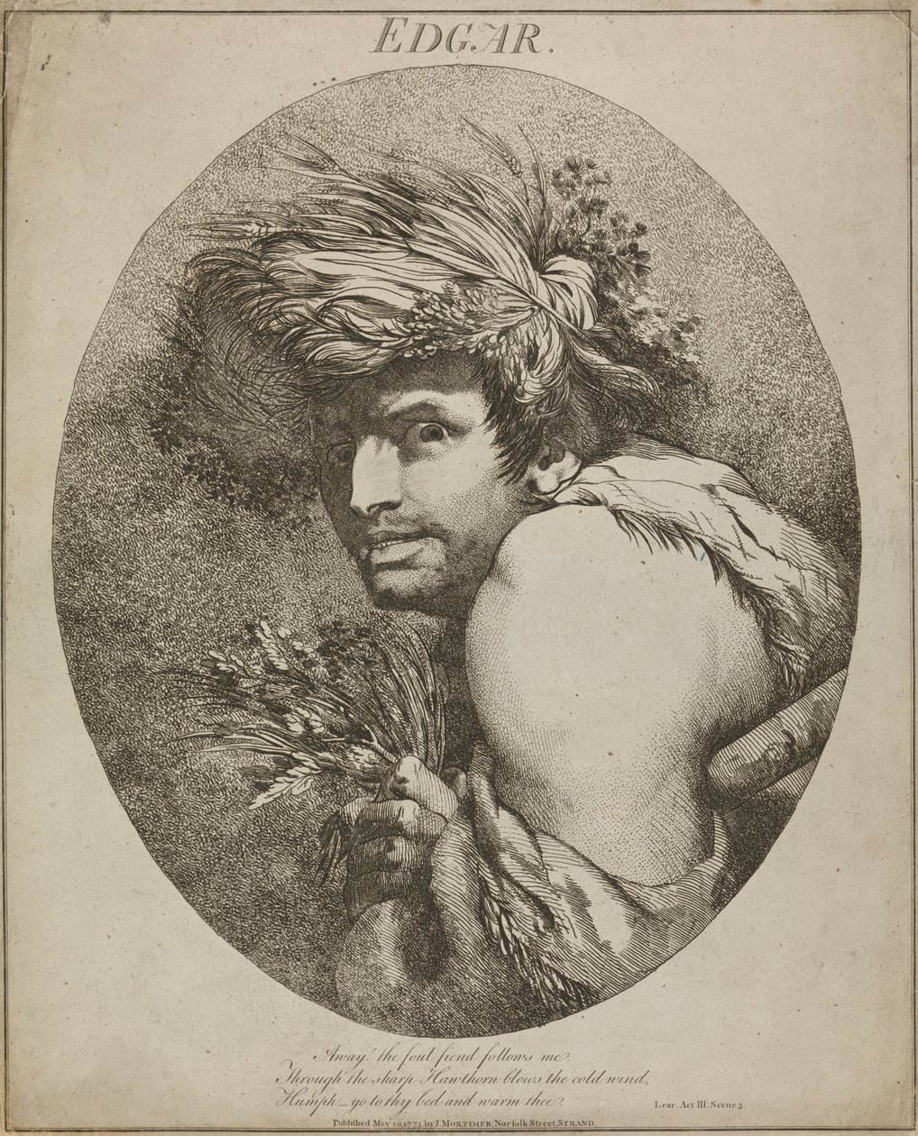 Edgar, "Kuningas Lear", näytös III, kohtaus III 作： ジョン・ハミルトン・モーティマー