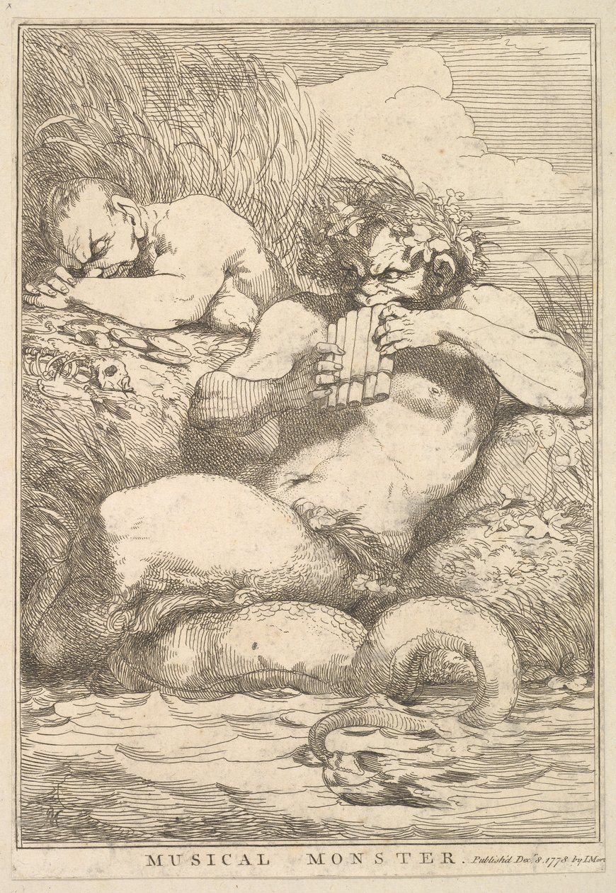 1778年12月8日、ジョシュアレイノルズ卿に捧げられた15のエッチングからのミュージカルモンスター。 作： ジョン・ハミルトン・モーティマー
