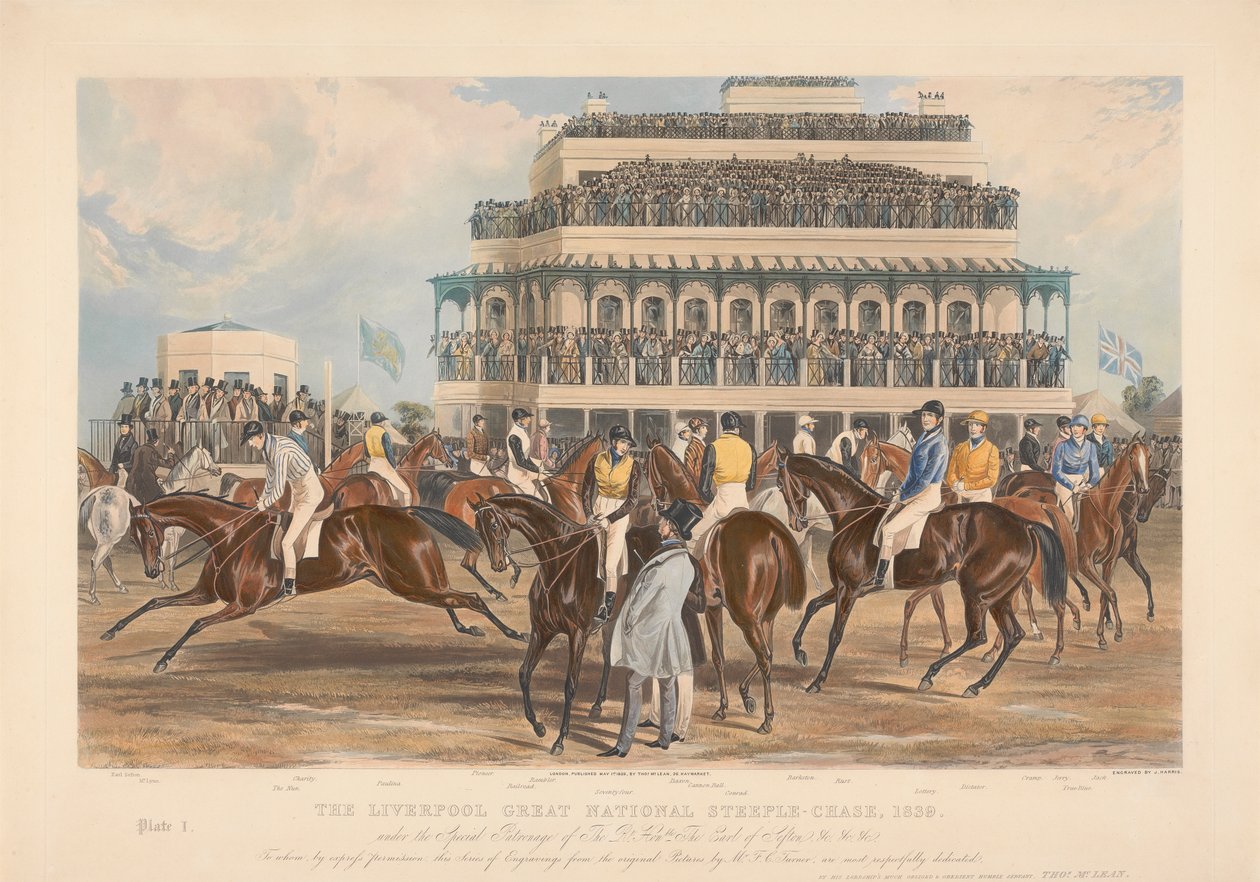 Um de um conjunto de quatro: The Liverpool Great National Steeple-Chase 作： ジョン・ハリス